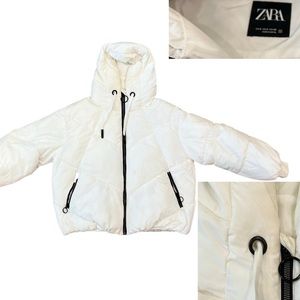 Zara, medium, white w/ black